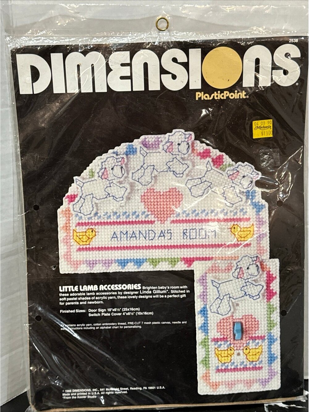 Little Lamb Accessories Baby Dimensions PlasticPoint Canvas Kit #2538 NIP